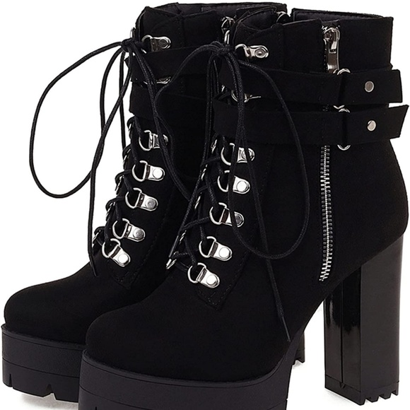 Heel booties (NEVER WORN) - Picture 1 of 2